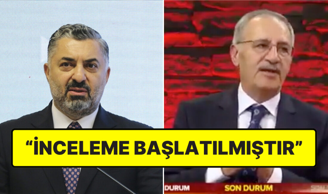 RTÜK Başkanı Ebubekir Şahin, Sözcü TV hakkında yapılacak incelemeyi duyurdu.
