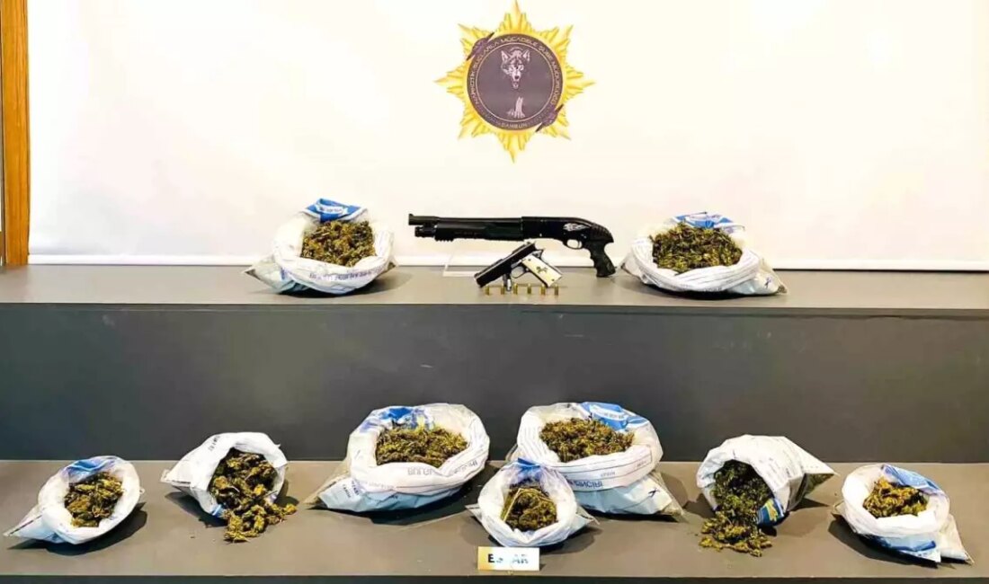 Samsun'da gerçekleştirilen uyuşturucu ve silah operasyonunda 3.5 kilo esrar ele