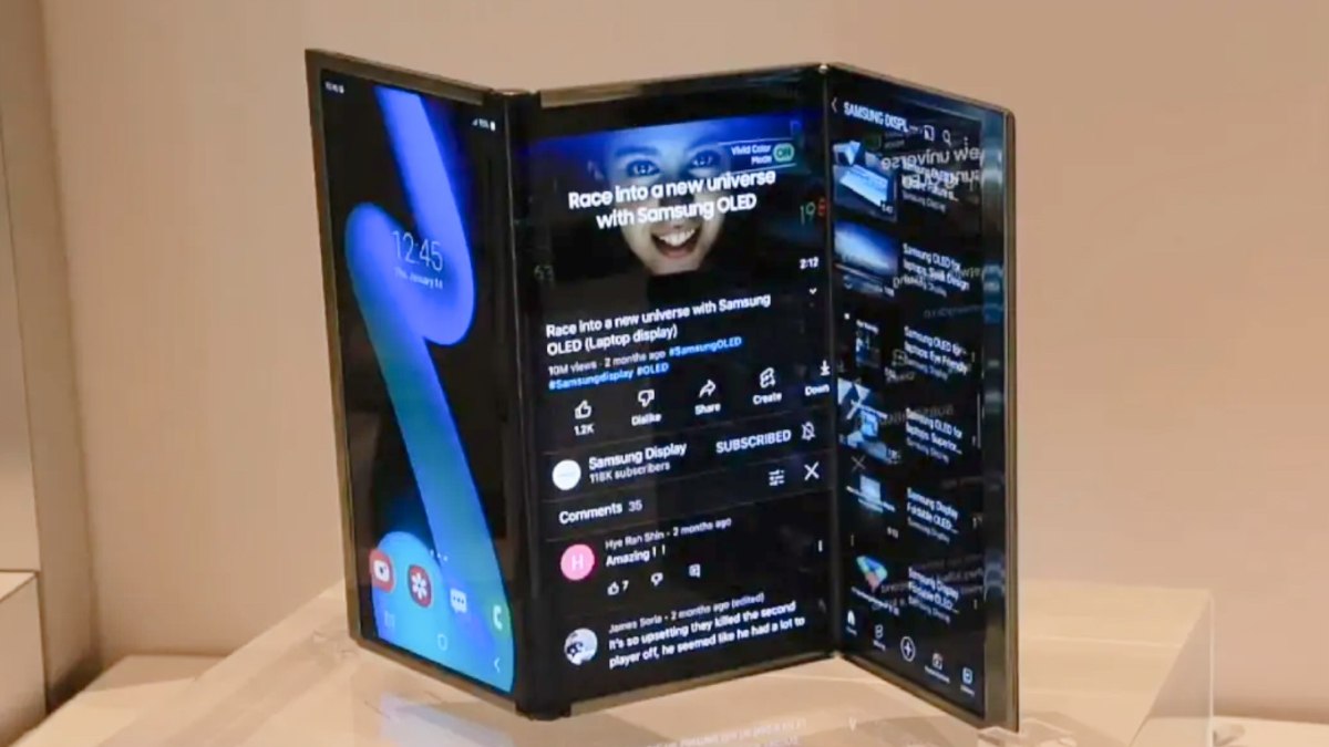 Samsung'un yenilikçi üç katlı katlanabilir telefonu Galaxy G Fold ile