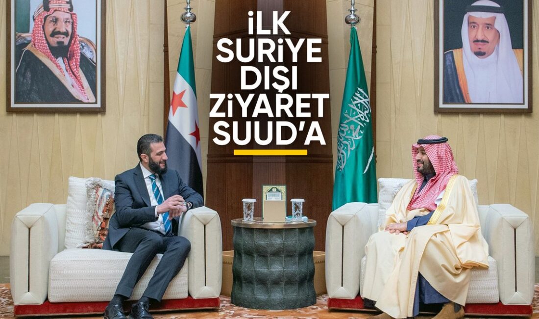 Suriye Cumhurbaşkanı Ahmed Eş-Şera, Suudi Arabistan'ı ziyaret ederek iki ülke