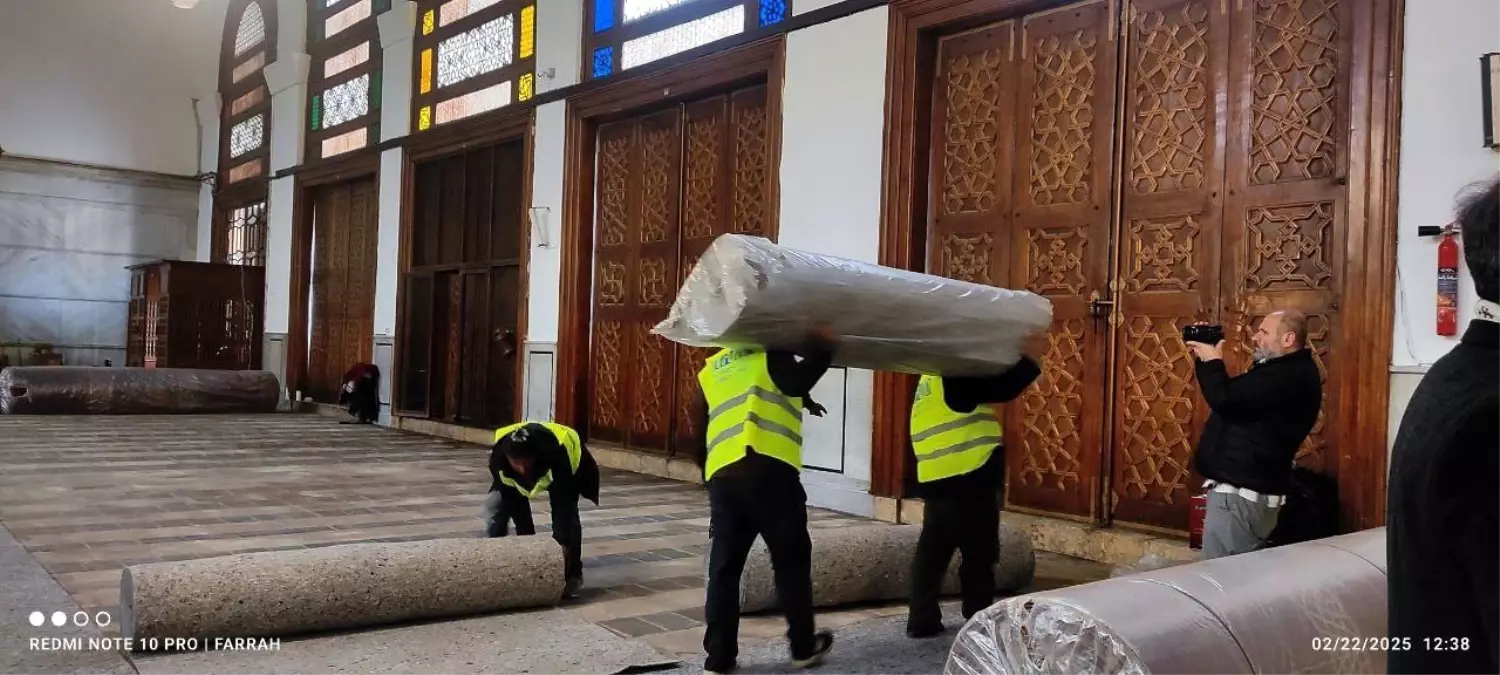 Suriye'nin başkenti Şam'daki tarihi Emevi Camii'ne Cumhurbaşkanı Recep Tayyip Erdoğan'ın