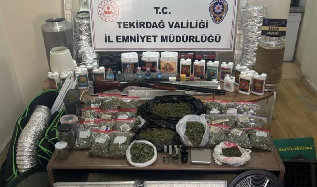 Tekirdağ'da gerçekleştirilen kapsamlı uyuşturucu operasyonunda 4 kilogram esrar ele geçirildi.