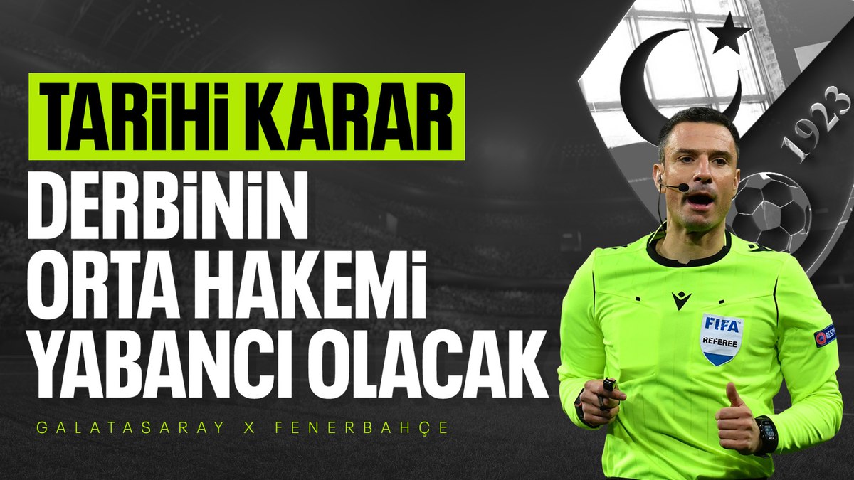 TFF Başkanı İbrahim Hacıosmanoğlu, Galatasaray-Fenerbahçe derbisini yabancı hakemin yöneteceğini açıkladı.