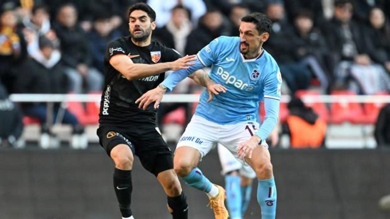 Trabzonspor ve Kayserispor'un karşı karşıya geldiği mücadelede gol sesi çıkmadı.