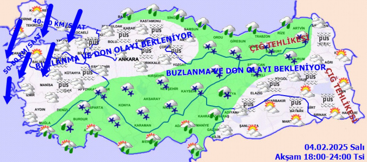 Türkiye'de Soğuk ve Karlı Hava Koşulları Başlıyor