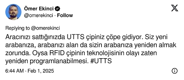 Ulusal Taşıt Tanıma Sistemi (UTTS) ve TTB Cihazı Hakkında Bilgilendirme