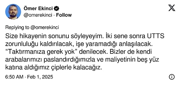 Ulusal Taşıt Tanıma Sistemi (UTTS) ve TTB Cihazı Hakkında Bilgilendirme
