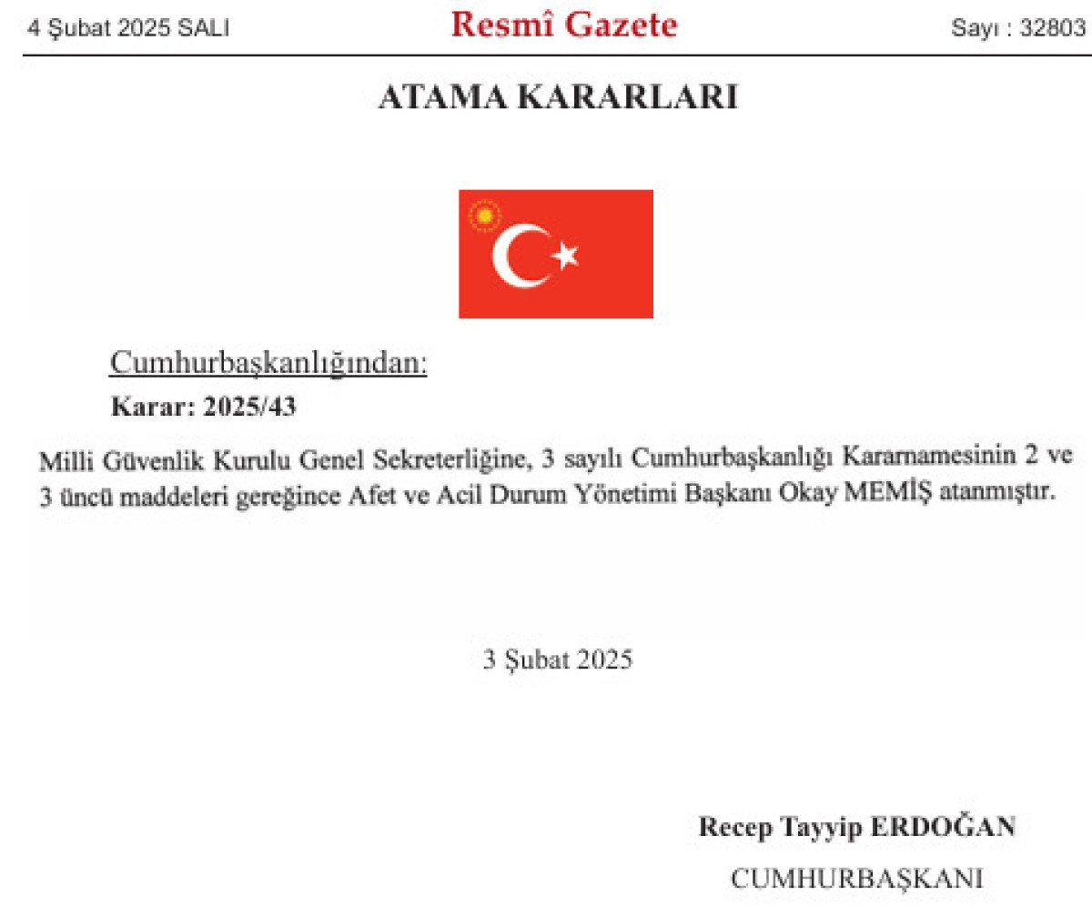 Yeni Atamalar Resmi Gazete'de Yayımlandı