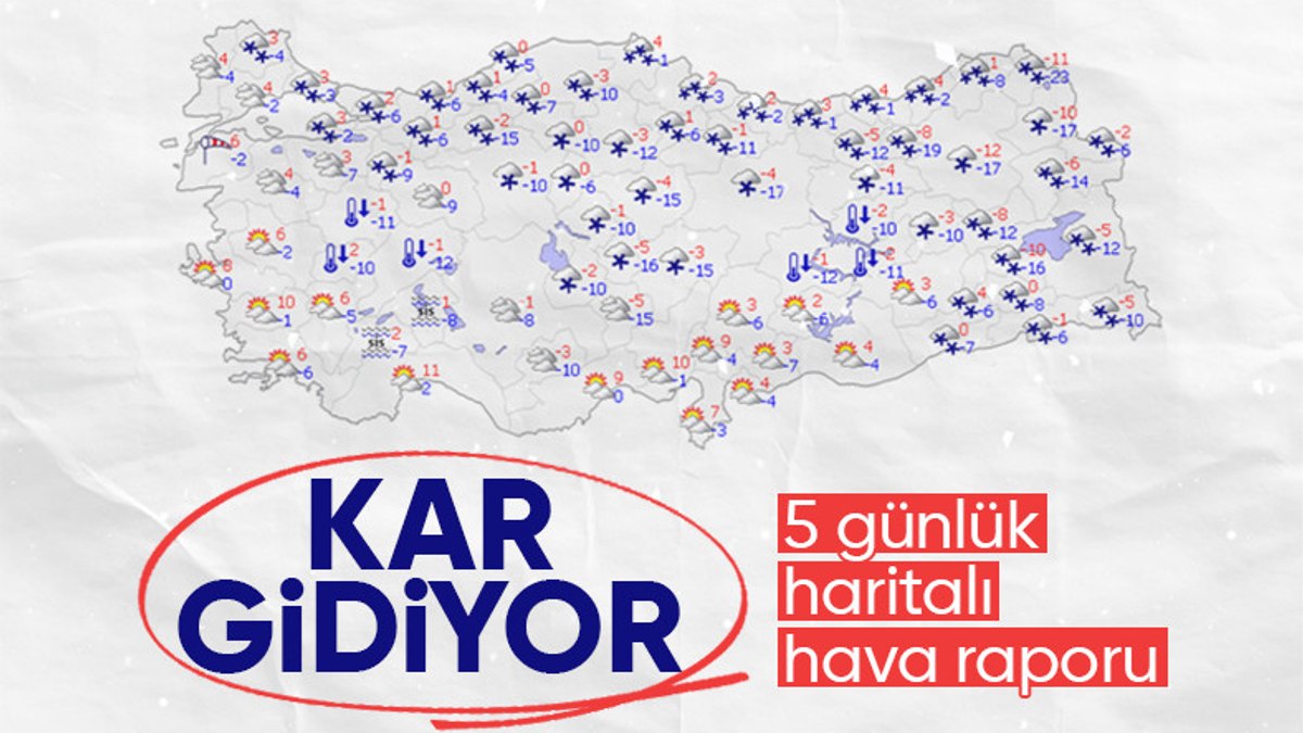 Meteoroloji Genel Müdürlüğü'nün haftalık iddia raporuna nazaran, yurt genelinde mevsim