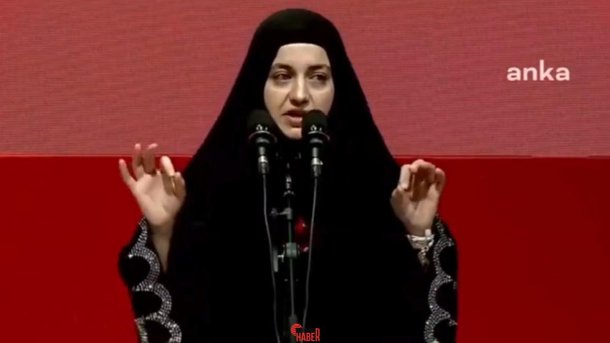 CHP'nin 8 Mart etkinliğinde konuşan depremzede Pınar Arslan, "Tesettürümle AK