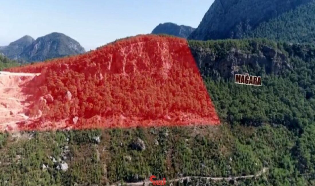 Antalya'nın Boğaçayı Havzası'ndaki bir kalker ocağında, ruhsat talebi sonuçlanmadan ormanda