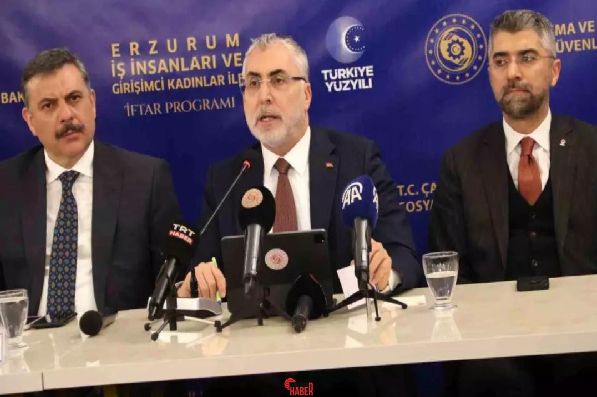 Çalışma ve Sosyal Güvenlik Bakanı Vedat Işıkhan, Erzurum'da iş adamlarıyla