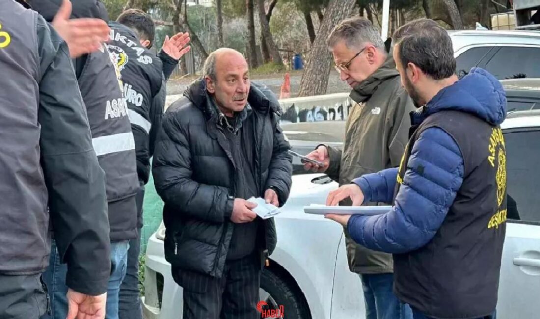 Beşiktaş'ta yapılan kontrolde evraksız çalışan 7 vale 6 bin 498