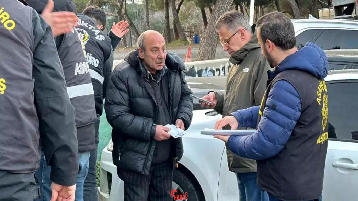 Beşiktaş'ta yapılan kontrolde evraksız çalışan 7 vale 6 bin 498