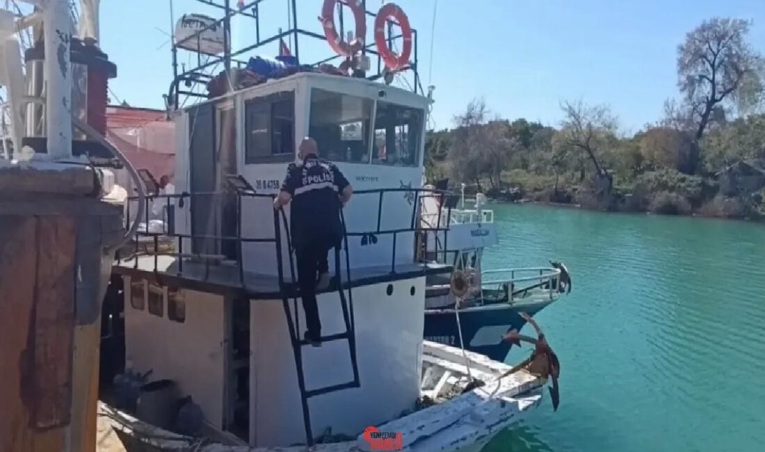 Antalya'ya balık avlamak için teknesi ile gelen şahıs, teknede çalışan