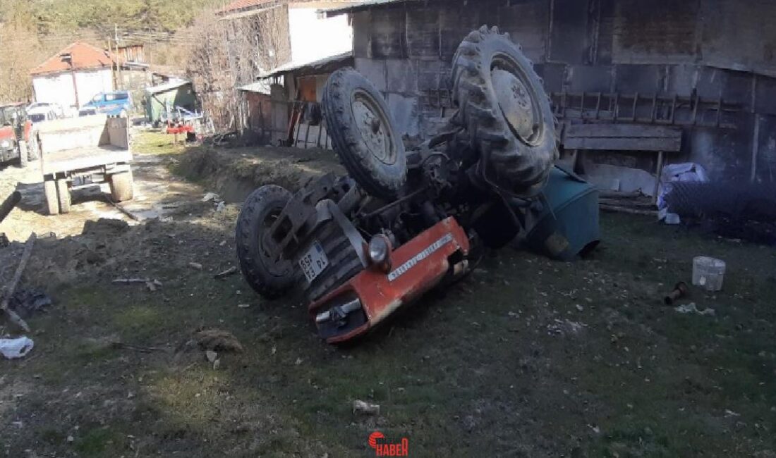 Mudurnu ilçesinde traktörün devrilmesi sonucu meydana gelen kazada bir kişi