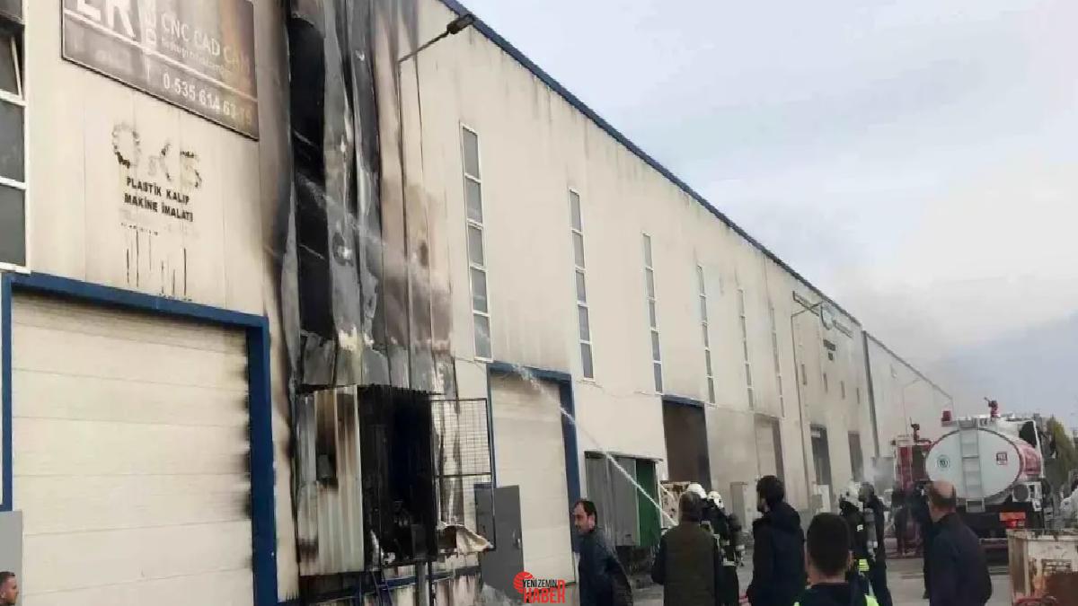 Tekirdağ'ın Çerkezköy ilçesindeki iş yerinde çıkan yangın itfaiye grupları tarafından