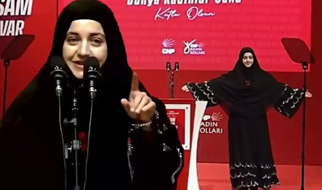 CHP'nin 8 Mart Dünya Kadınlar Günü etkinliğinde konuşan depremzede Pınar