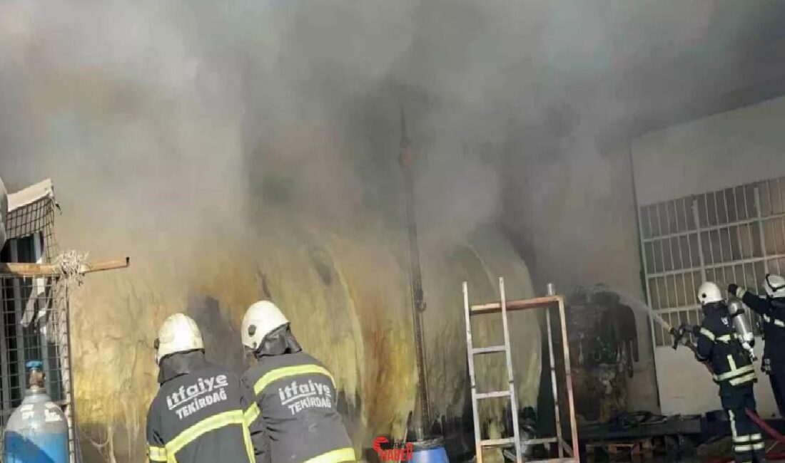 Tekirdağ Çorlu'daki makine tesisinde test denemesi sırasında yangın çıktı, itfaiye