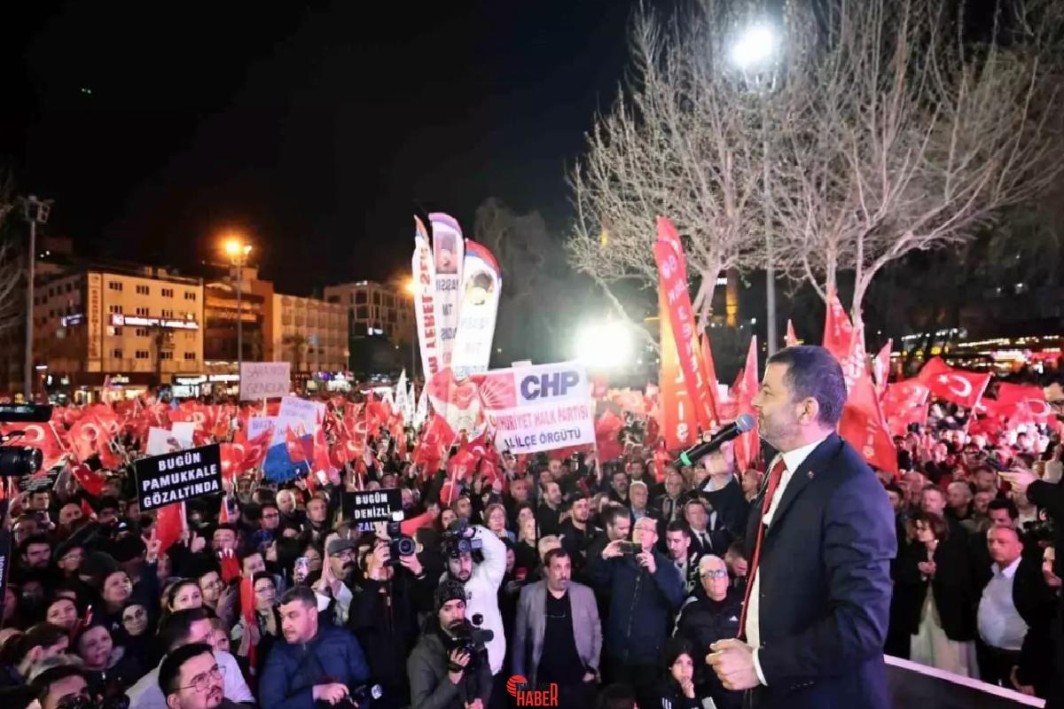 Denizli'de CHP İl Başkanlığı öncülüğünde İstanbul Büyükşehir Belediye Başkanı Ekrem