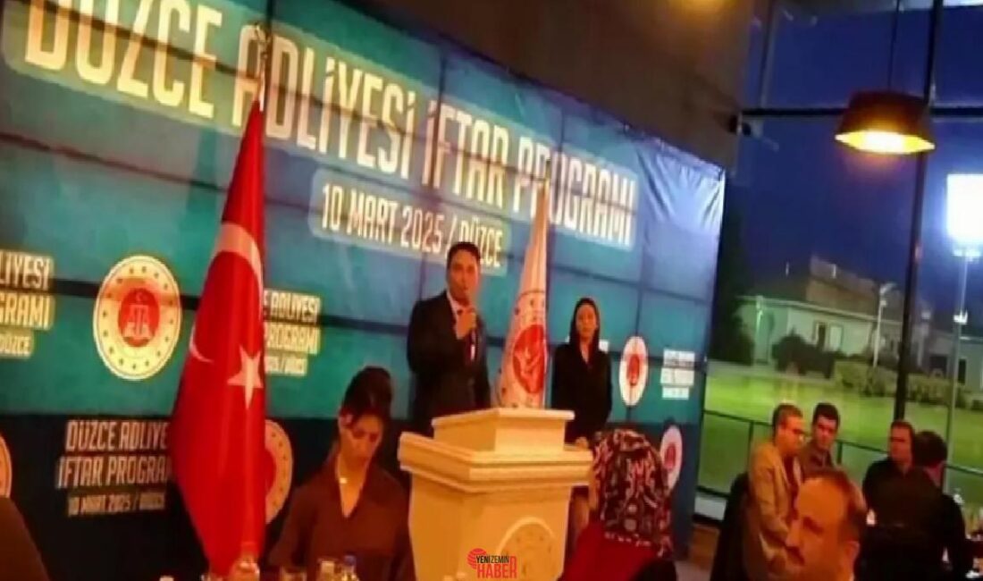 Düzce Adliyesi çalışanı, iftar yemeğinde bir ortaya geldi. Başsavcı Yasin