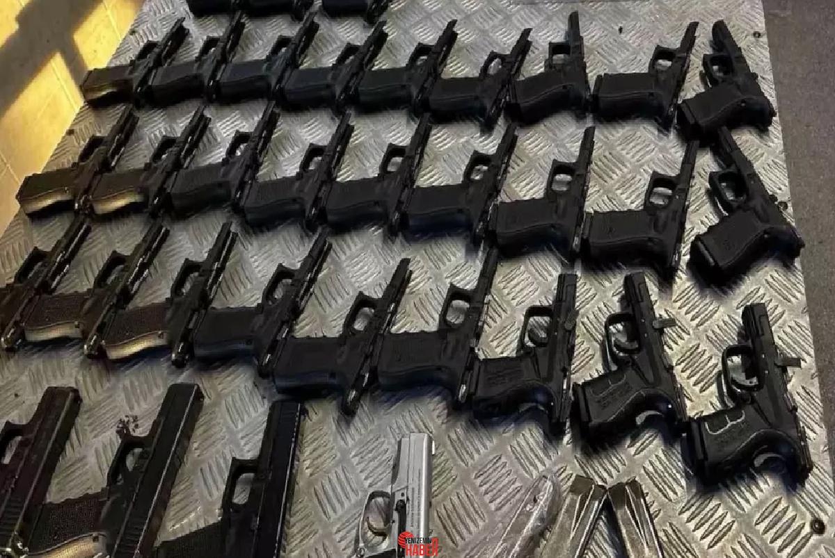 Hollanda plakalı arabadan 29 tabanca ve mermi ele geçirildi, şoför