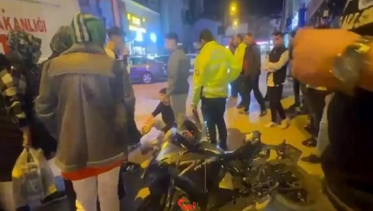 İnegöl'de polisten kaçan ehliyetsiz motosiklet şoförü kaza yaparak yaralandı.