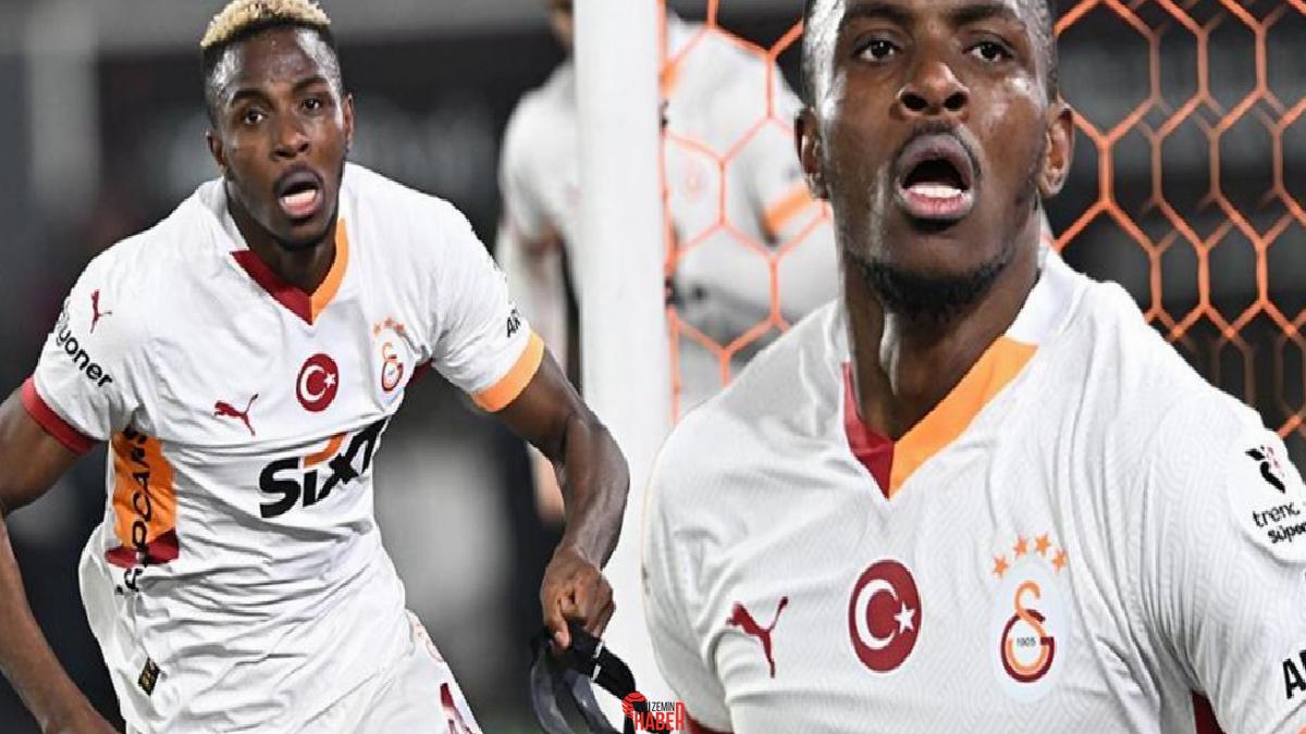 Galatasaray'ın 100 milyon Euro'luk yıldızı Victor Osimhen, attığı gollerle grubunu