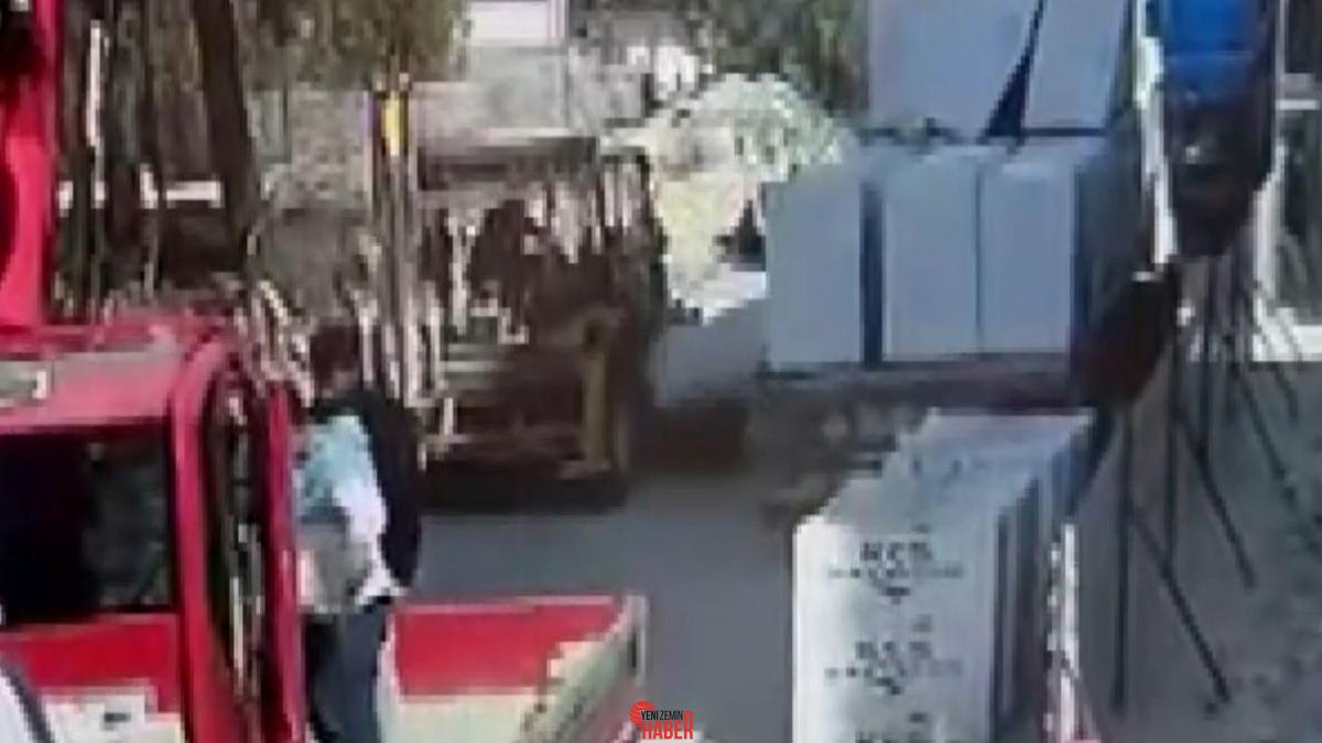 Şehitkamil ilçesinde üzerine gazbeton paleti düşerek ağır yaralanan personel, kaldırıldığı