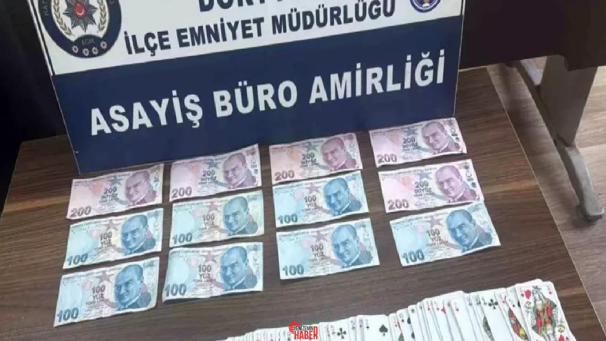Hatay'da kumar oynayan 5 şahsa toplam 46 bin 235 TL