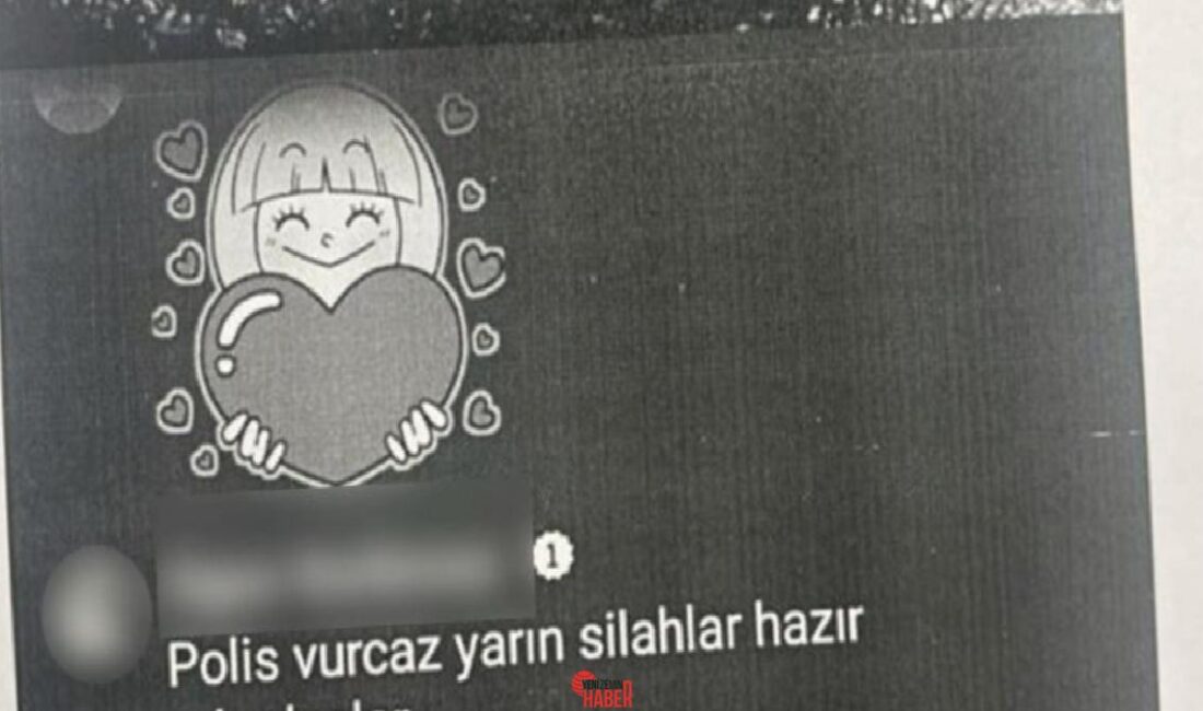 Kent merkezinde gerçekleştirilen operasyonda, toplumsal medya üzerinden "Polis vuracağız" formunda