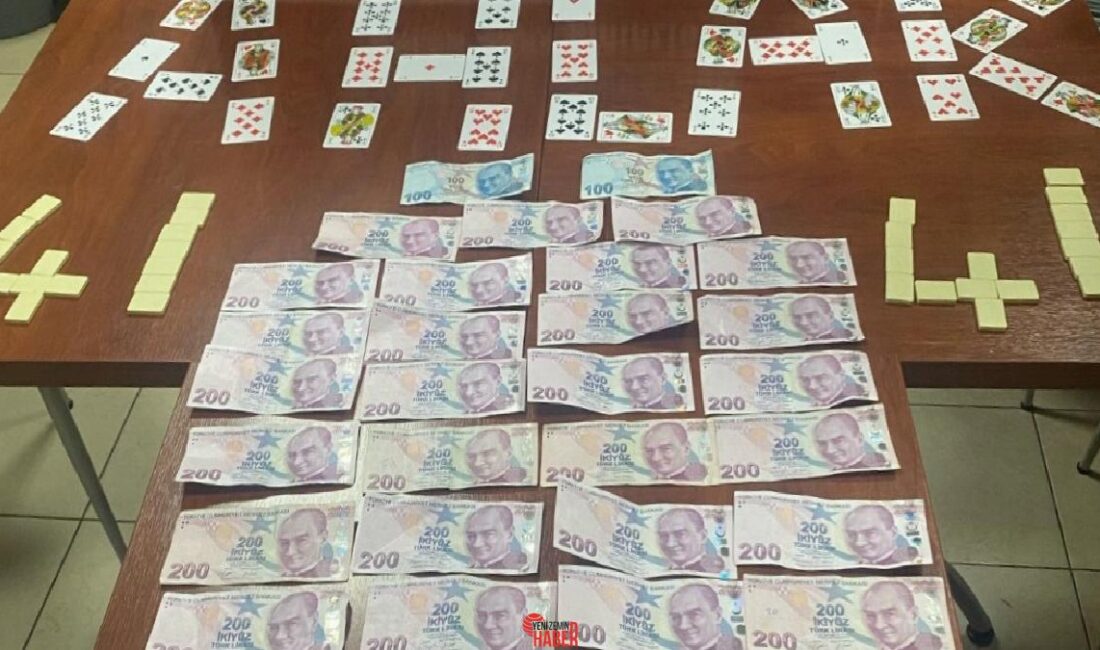 Kocaeli’nin Gölcük ilçesinde kahvehanede kumar oynayan 6 şahsa 55 bin