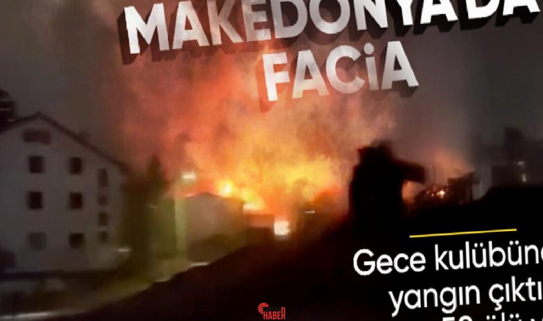 Kuzey Makedonya'da binden fazla kişinin bulunduğu bir gece kulübünde çıkan