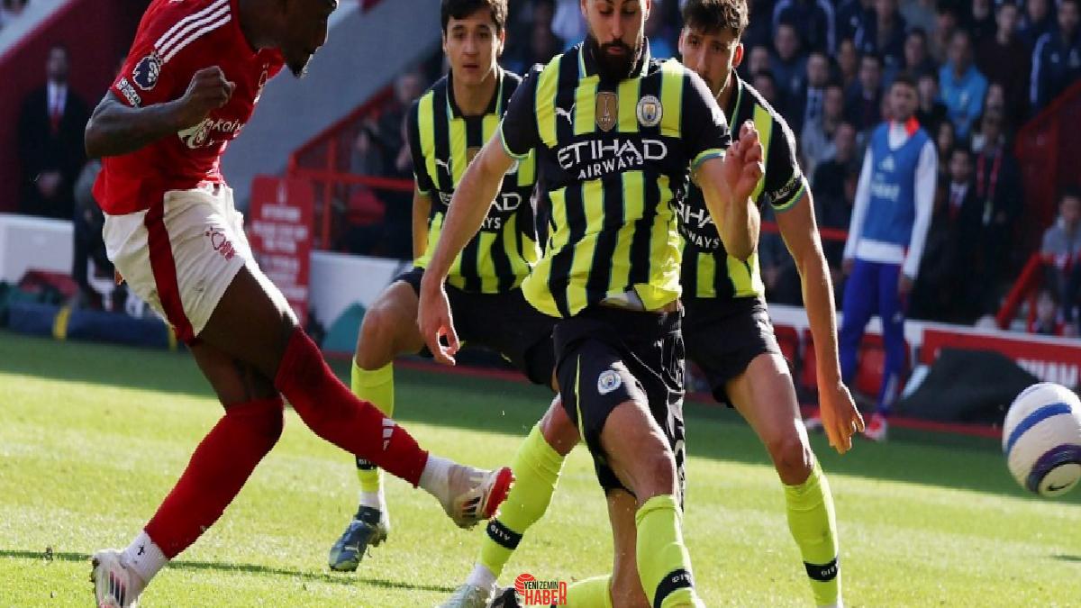 Manchester City, Nottingham Forest deplasmanında 1-0 yenildi ve ligdeki son