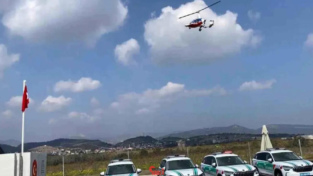 Mersin'de jandarma, TAG Otoyolu'nda cayrokopterle kontrollerini artırdı, 11 araca ceza