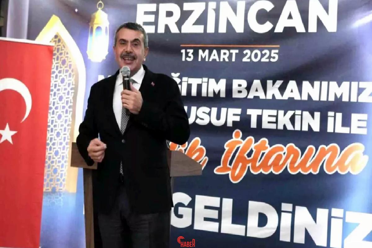 Milli Eğitim Bakanı Yusuf Tekin, Erzincan Valiliği'nin düzenlediği Gençlik İftarı