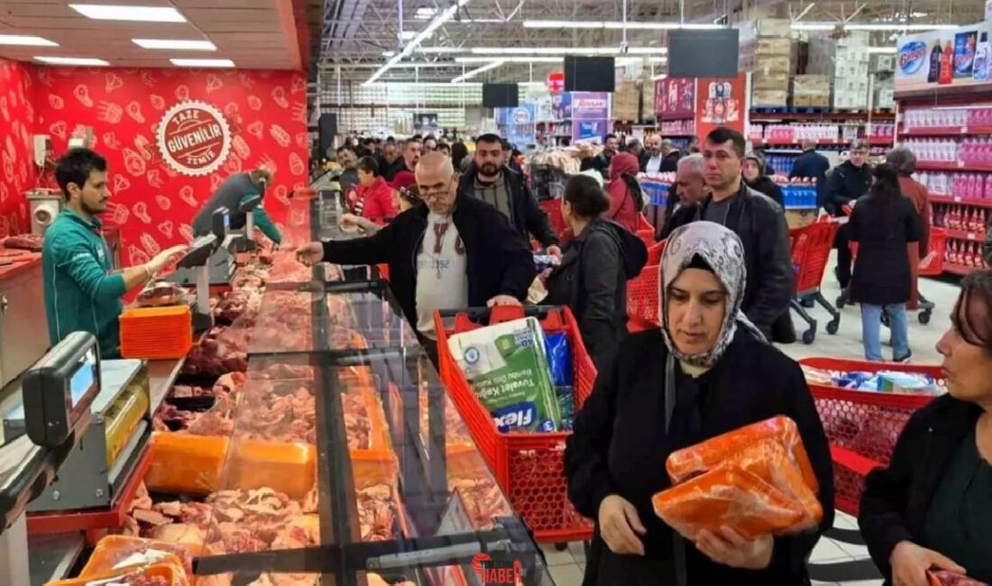 Ramazan ayı nedeniyle zincir marketlerde et eserlerinde indirim yapıldı, uzun
