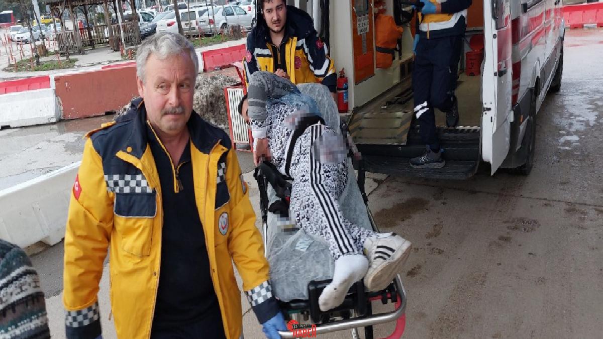 Canik ilçesinde bir akaryakıt istasyonuna giden motosiklet şoförü, tanımadığı iki