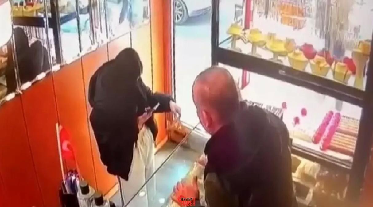 Beyoğlu'nda, 250 bin lira pahasındaki altın tacı çalan bayan yakalanarak
