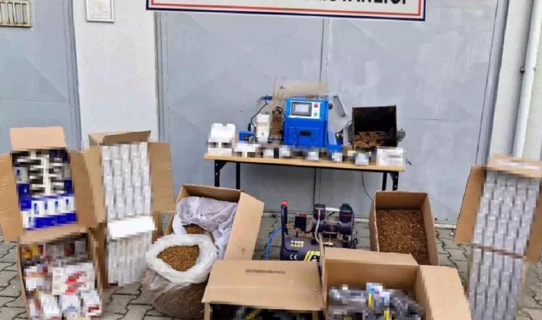 Tekirdağ'da jandarma, ruhsatsız silahlar ve uyuşturucu unsur ile kaçak tütün
