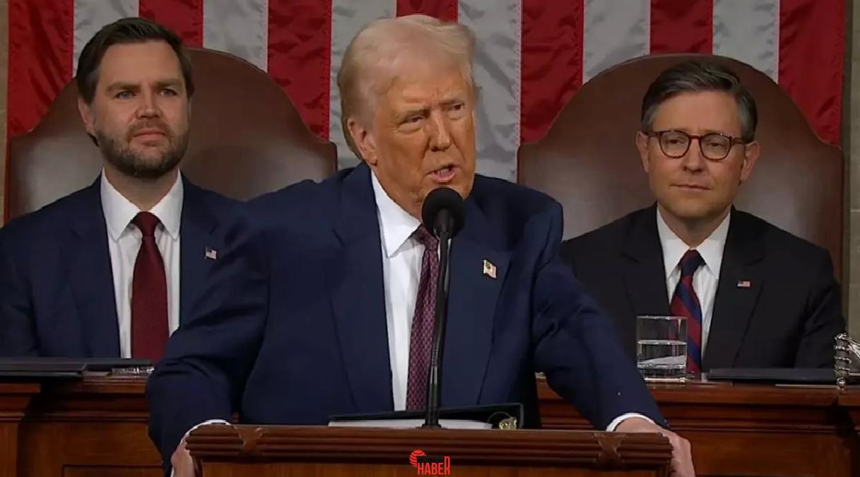2. Başkanlık devrinin birinci Kongre konuşmasını gerçekleştiren ABD Başkanı Trump,