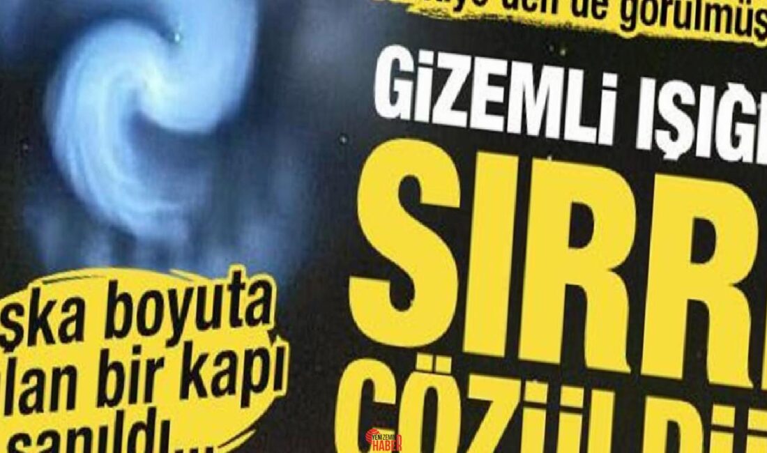 İngiltere’de gece gökyüzünde beliren dönen mavi-beyaz spiral, birçok kişiyi şaşkına
