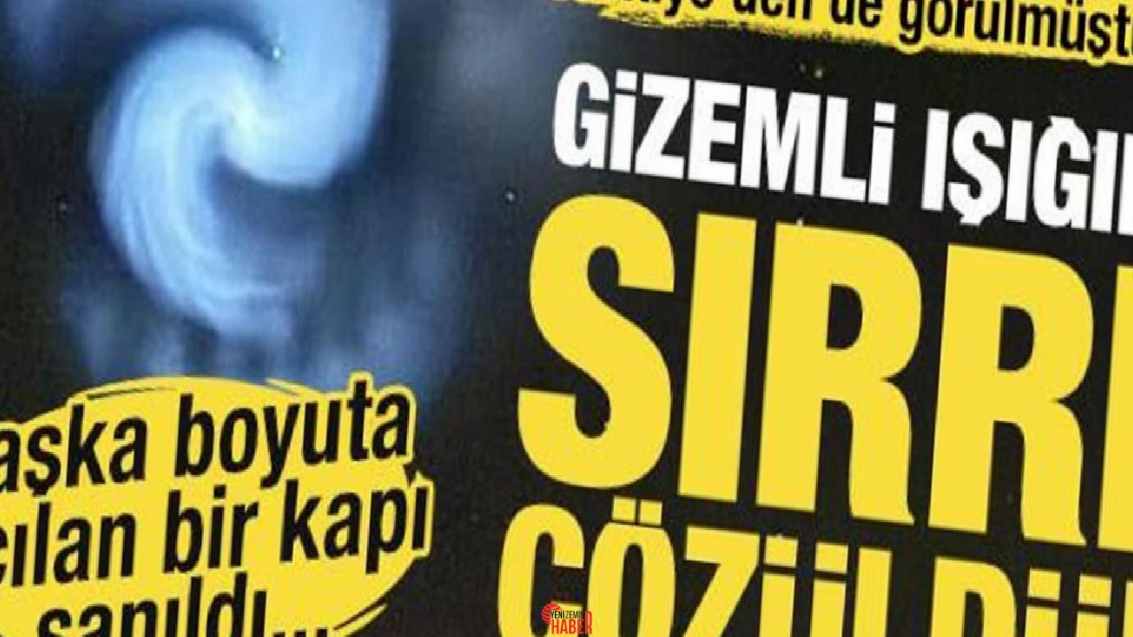 İngiltere’de gece gökyüzünde beliren dönen mavi-beyaz spiral, birçok kişiyi şaşkına