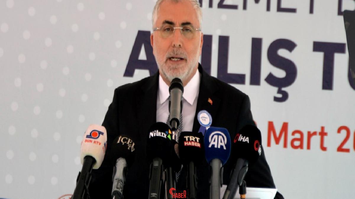 Akdeniz ilçesindeki yeni Sosyal Güvenlik Kurumu hizmet binasının açılışını gerçekleştiren