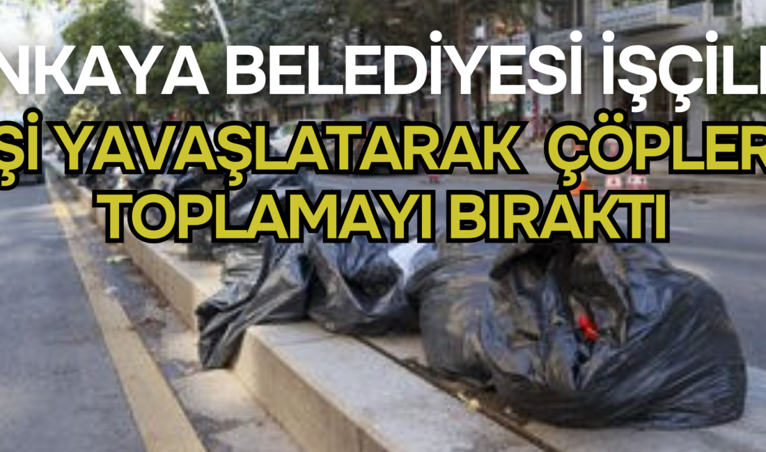İş yavaşlatma eylemi nedeniyle Çankaya’nın bazı semtlerinde çöp toplama hizmeti