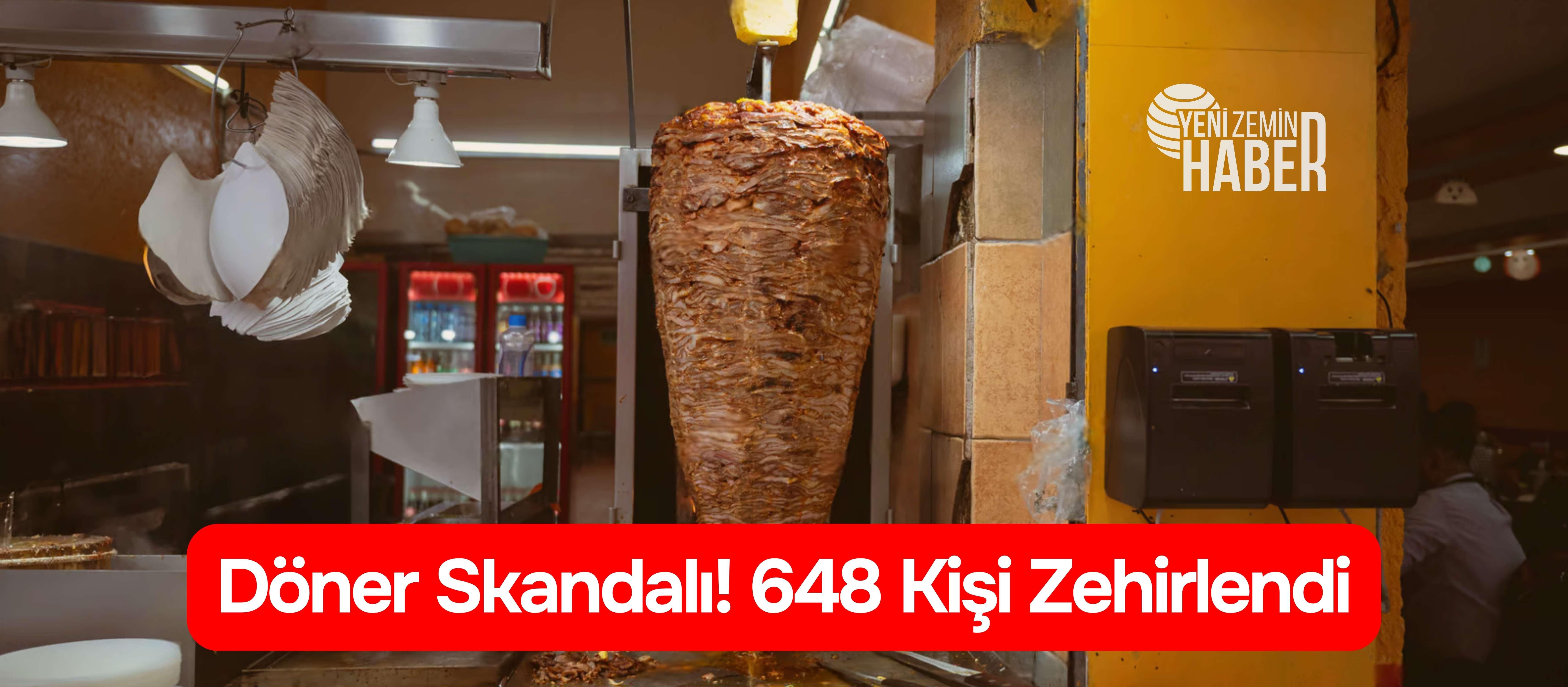 Bir fast-food zincirinde tüketilen döner sonrası 648 kişi aynı gün