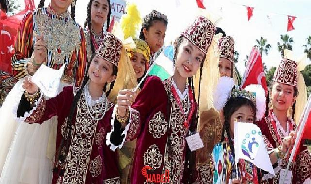 26. Milletlerarası Antalya Çocuk Şenliği kapsamında Antalya’ya gelen 9 ülkenin