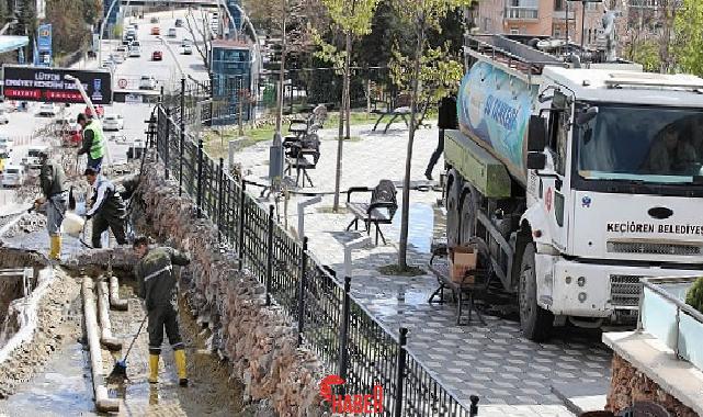 Keçiören’de bahar paklığı hummalı biçimde devam ediyor.
