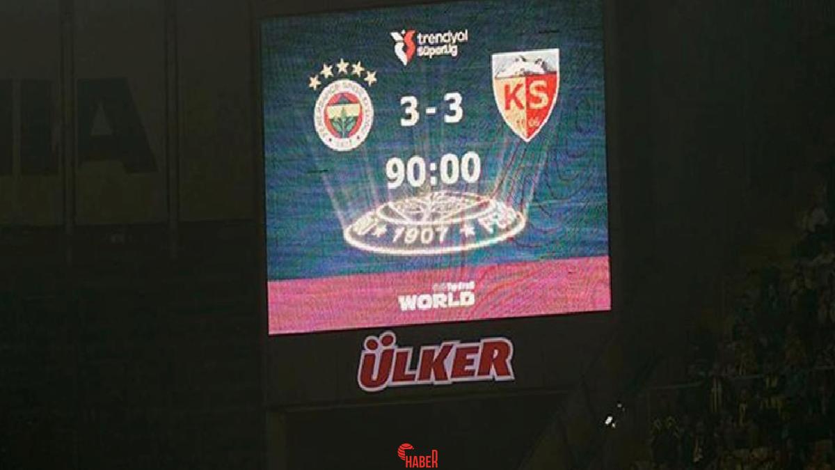 Fenerbahçe, Kayserispor karşısında son dakikalarda yediği golle alanında puan kaybı