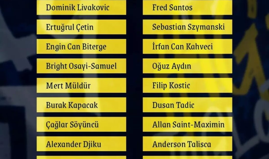 Fenerbahçe, Sivasspor ile oynayacağı maçın kamp kadrosunu duyurdu. Amrabat ve